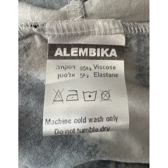 Alembika Womens Black White Long Sleeve Dress Lagenlook Pockets Artsy XL - Picture 5 of 10